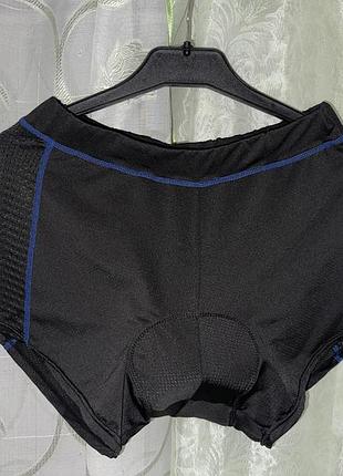 Мужские черные велотрусы велошорты c памперсом cycling underwear m-l (48-50)