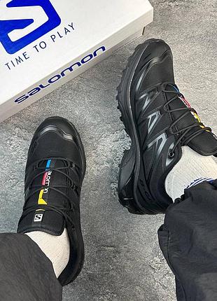 Salomon xt-6 total black gortex +термо 3