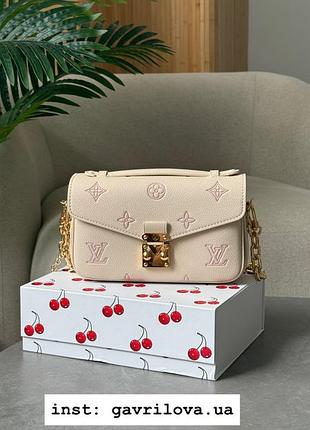 Сумочка pochette métis east west bag milky white/peach❤️‍🔥