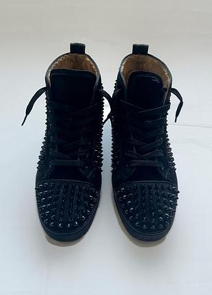 Кеды, кроссовки christian louboutin louis spikes black