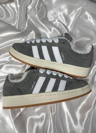 Adidas campus grey winter fur 2