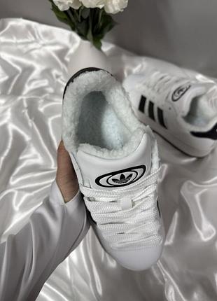 Adidas campus white black winter fur 5