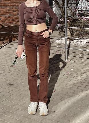 Levis джинси regular коричневі, джинси коричневі прямі
