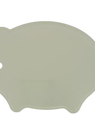 Доска для нарезки mini pig r37805 фигурная 35,5×25,5×0,9см светло-серая