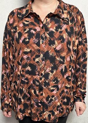 Женская блуза/рубашка с абстрактным принтом р.22(xxl-xxxl)
