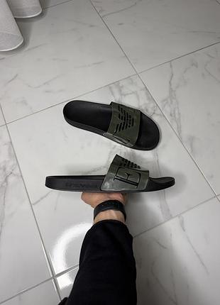 Чоловічі шльопанці emporio armani khaki