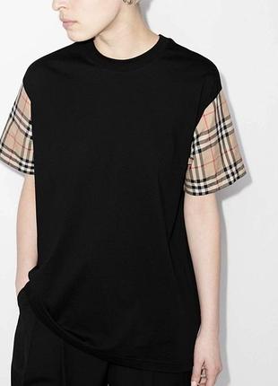 Оригінальна футболка burberry vintage check sleeve (в ідеальному стані, італія)