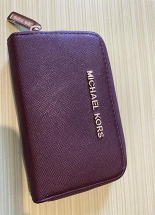Гаманець жіночий michael kors бордовий маленький