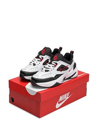Женские кроссовки nike m2k tekno premium black red white