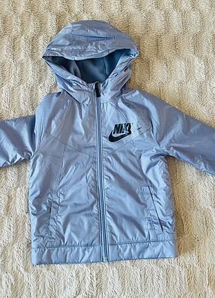 Куртка nike fleece lined windbreaker / rain jacket , дитяча, 98-104 см, сірого кольору, оригінал, стан нової