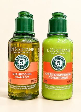 L’occitane aromachologie intensive repair — міні-набір шампунь і кондиціонер, 2 × 35 мл