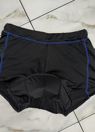 Мужские черные велотрусы велошорты c памперсом cycling underwear m-l (48-50)