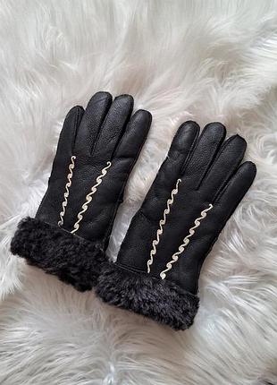 Кожаные утепленные перчатки, s/ m