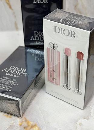 Блиск для губ dior addict lip glow набір 001 pink / 012 rosewood 2 x 3.2 г