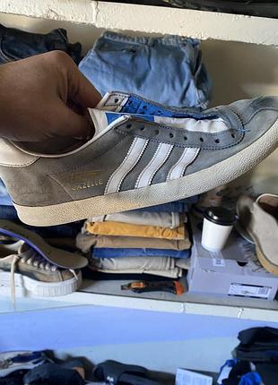 Чоловічі кроссівки модель: adidas gazelle og у синьому кольорі розмір 42