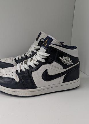 Кроссовки nike air jordan 1 mid obsidian