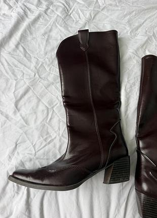 Ковбойки, казаки zara коричневого кольору, розмір 39