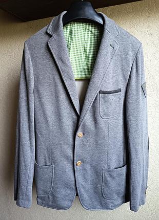 Мужской трикотажный пиджак country 1800 немецкого бренда murk mens fashion, размер 50, удлиненная модель для высоких мужчин.