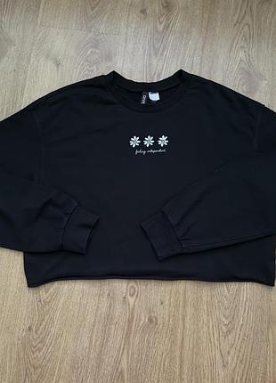 Укорочений котоновий худі h&m 4