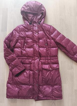 Удлиненный глянцевый пуховик outerwear, р.44 евр.