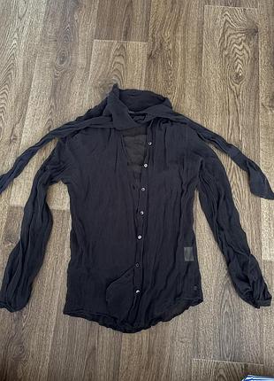 Блуза scotch & soda, напівпрозора, з шарфом-зав'язкою