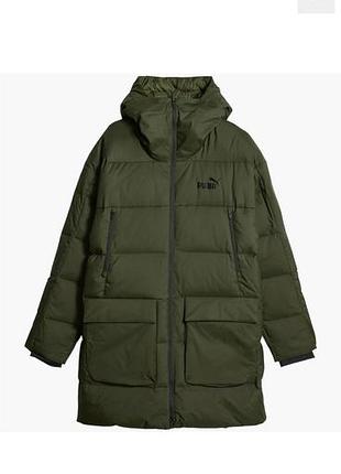 Парка чоловіча puma protective hooded down coat green