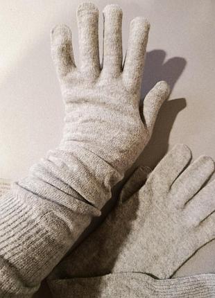 Рукавички довгі, з високим манжетом, 100 кашемір, 100 cashmere