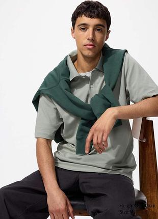 Футболка сорочка поло uniqlo зелена xxl