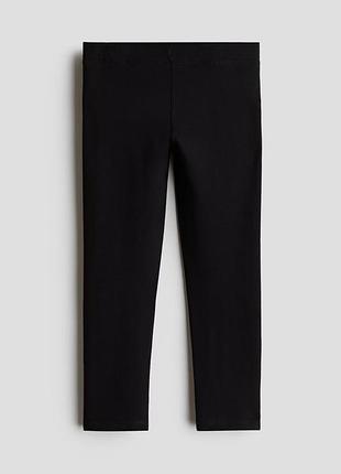 Теплые леггинсы на флисе для девочки, черные h&amp;m