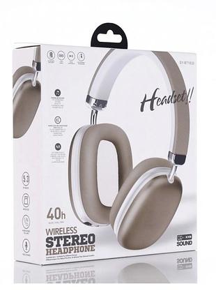 Навушники bluetooth sy-bt1632 beige 3