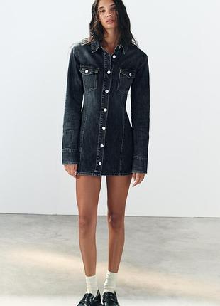 Сукня жіноча джинсова коротка zara new