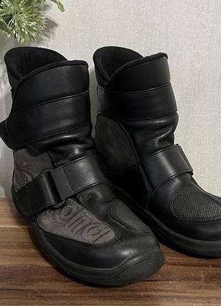 Брендовые сапоги,мотоботи daytona journey xcr gtx з чорної шкіри +gore -tex