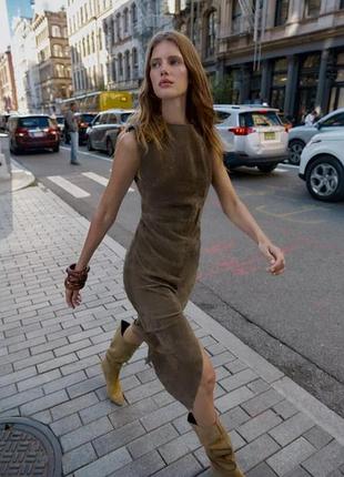 Сукня замшева zara. 5
