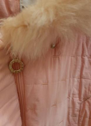 Розовая комфортная курточка с капюшоном6 фото