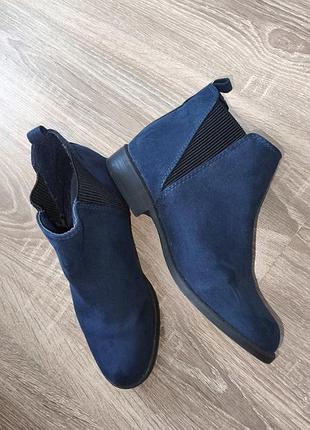 Ботинки primark 37р.женские темно-синие демисезонные