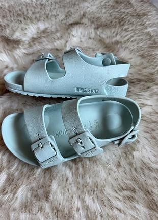 Дитячі сандалі birkenstock milano eva у кольорі surf green 28 розмір