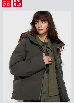 Теплый бесшовный пуховик seamless uniqlo