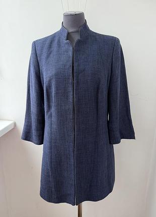 Лляний подовжений піджак-кардиган bauer (німеччина), розмір 42 (xl) / літнє жіноче пальто