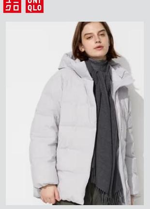 Зимовий пуховик seamless down short coat uniqlo