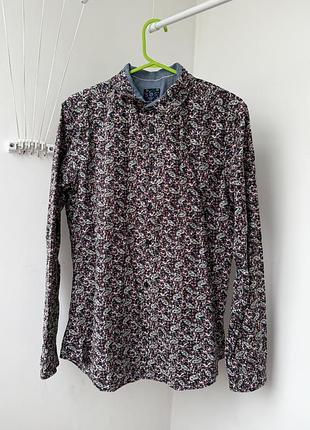 Чоловіча сорочка з принтом пейслі s.o.s. (store of shirt), 100% віскоза, розмір l