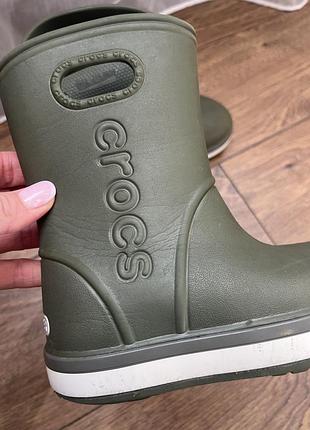 Гумові чоботи crocs , колір хакі , розмір 27 (c10)