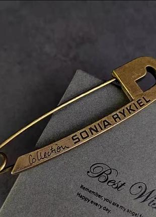 Большая декоративная булавка sonia rykiel collection в винтажном стиле 9,5 см