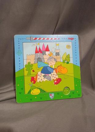 Деревянная магнитная игра пазл haba «лицарь» haba magneetpuzzel / magnet puzzle ritter