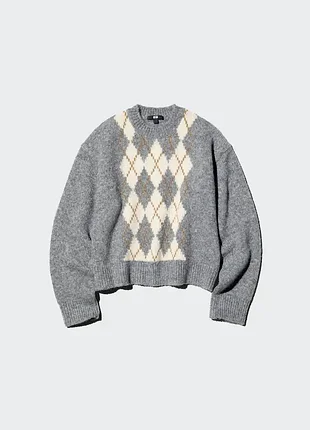 Свитер uniqlo клетка аргайл 3
