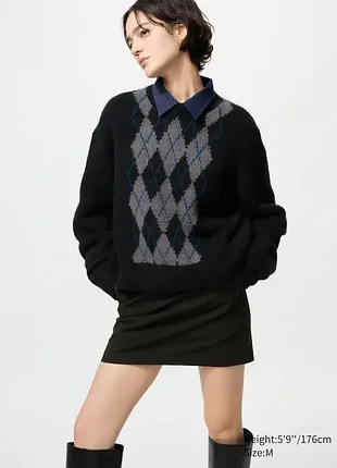 Свитер uniqlo клетка аргайл
