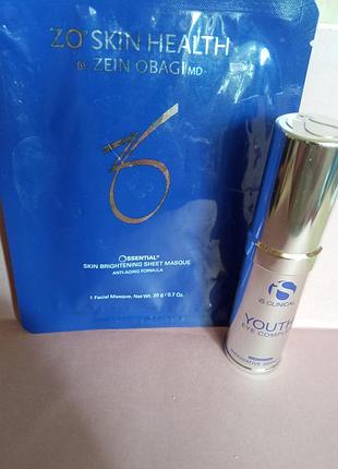 Антивозрастной крем для кожи вокруг глаз is clinical youth eye complex + осветляющая маска zo skin healt