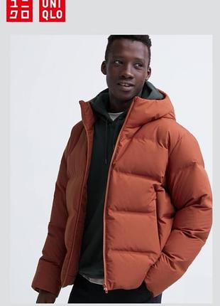 Теплый зимний бесшовный пуховик 3d cut uniqlo