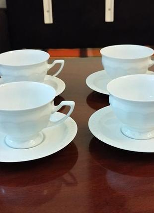 Гарний білий класичний чайний комплект rosenthal.