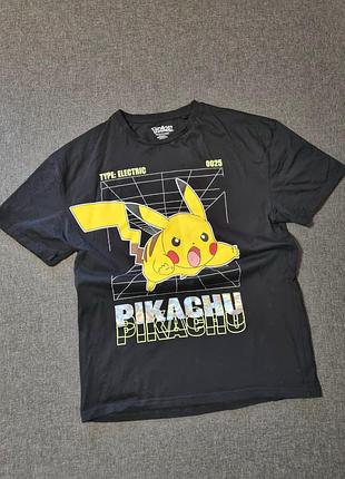 Футболка с принтом пикачу (pokémon). на 13-14 лет