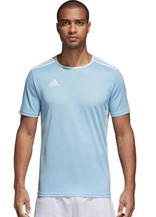 Спортивна футболка чоловіча adidas з технологією climalite відведення вологи м блакитна оригінал